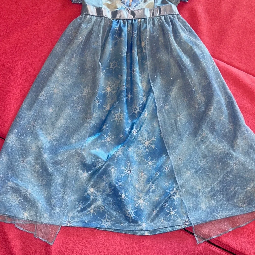 Disney Frozen Blue Nightgown.  Size 5. - Picture 3 of 5
